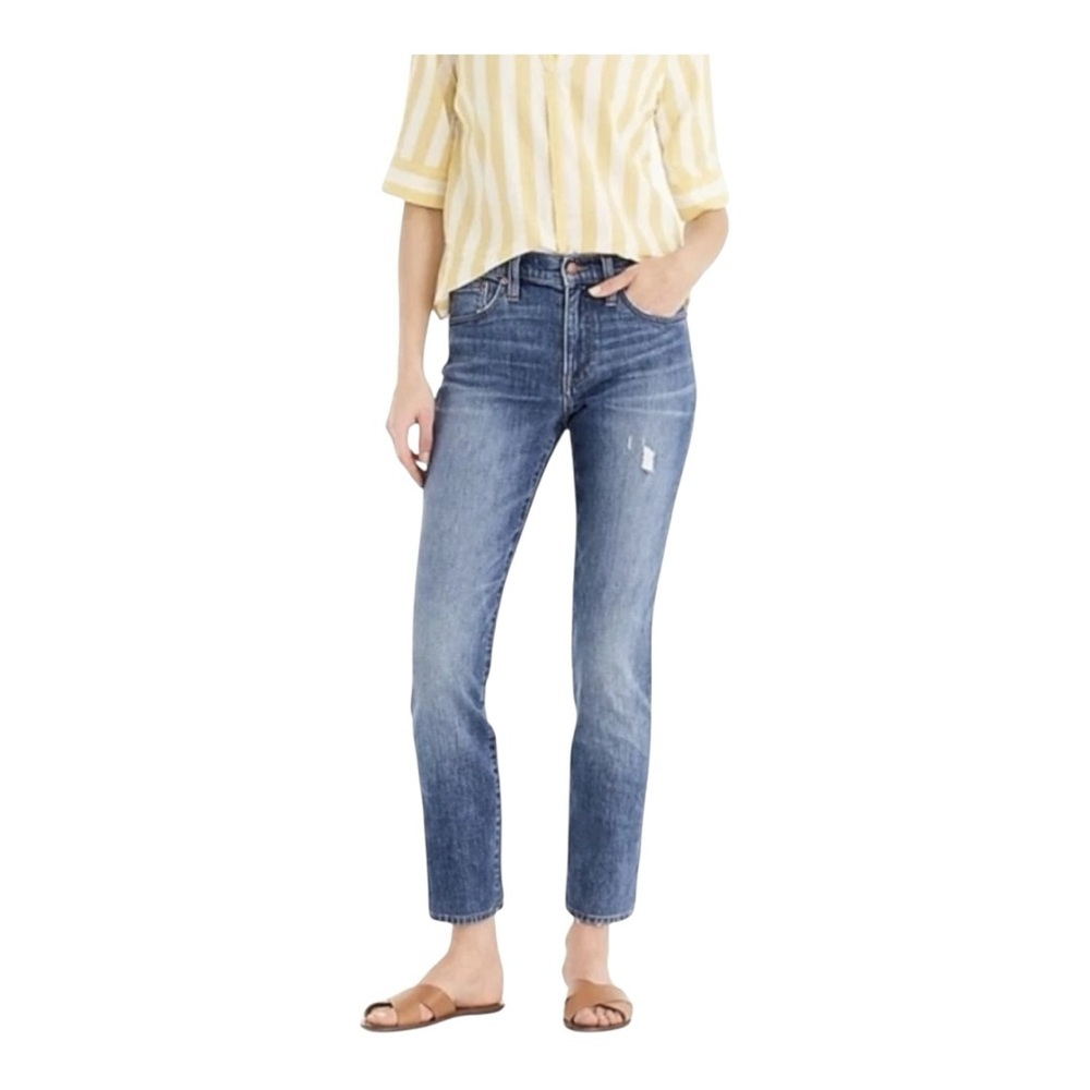 J. Crew Slim Broken In Boyfriend Jeans Bright Vintage Indigo Wash, 28